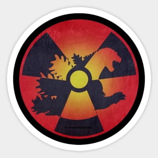 Godzilla Nuclear Symbol Sticker